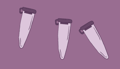 Three small test tubes bounce across the screen